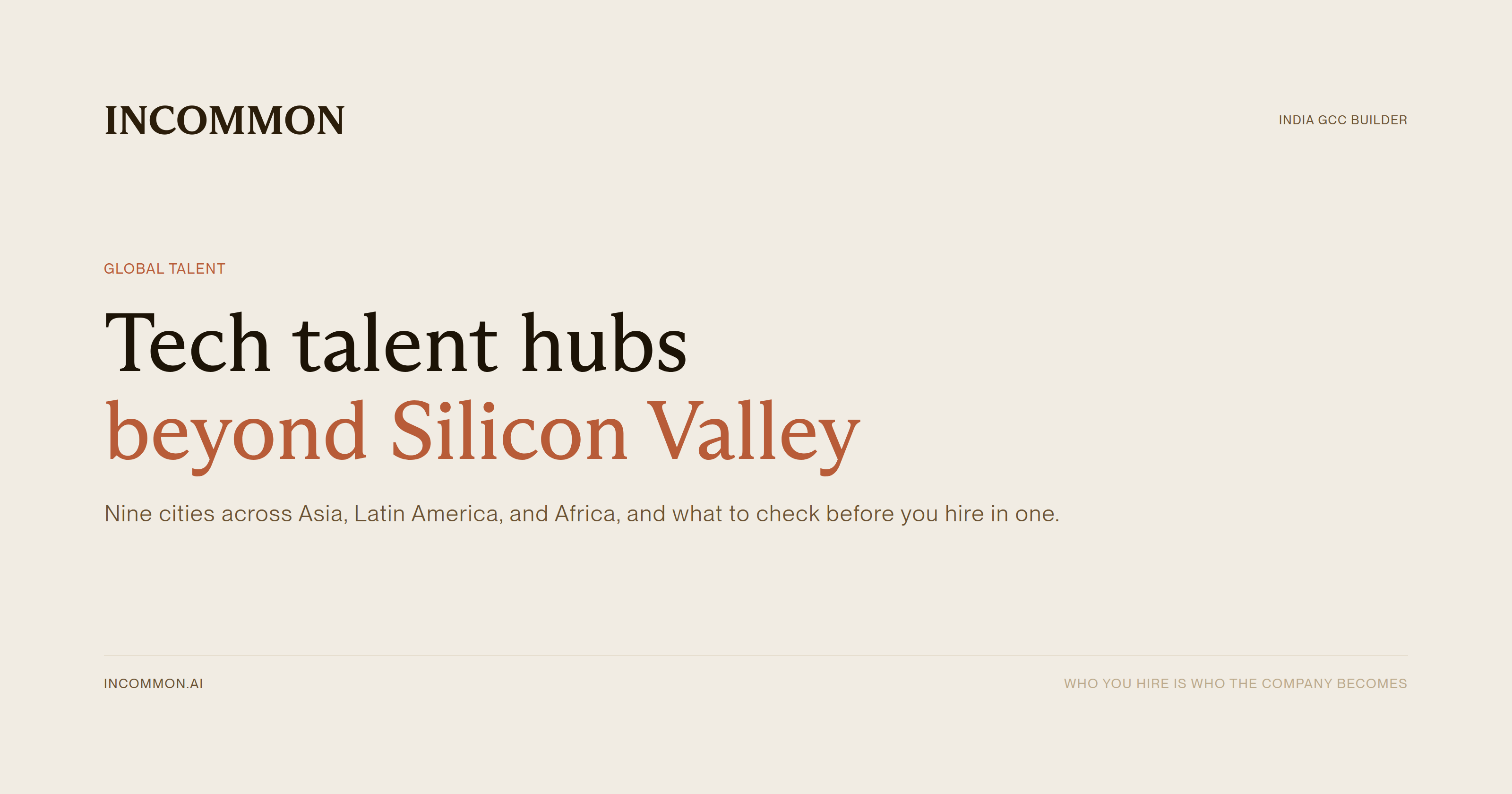 Top tech talent hubs outside the US, beyond Silicon Valley