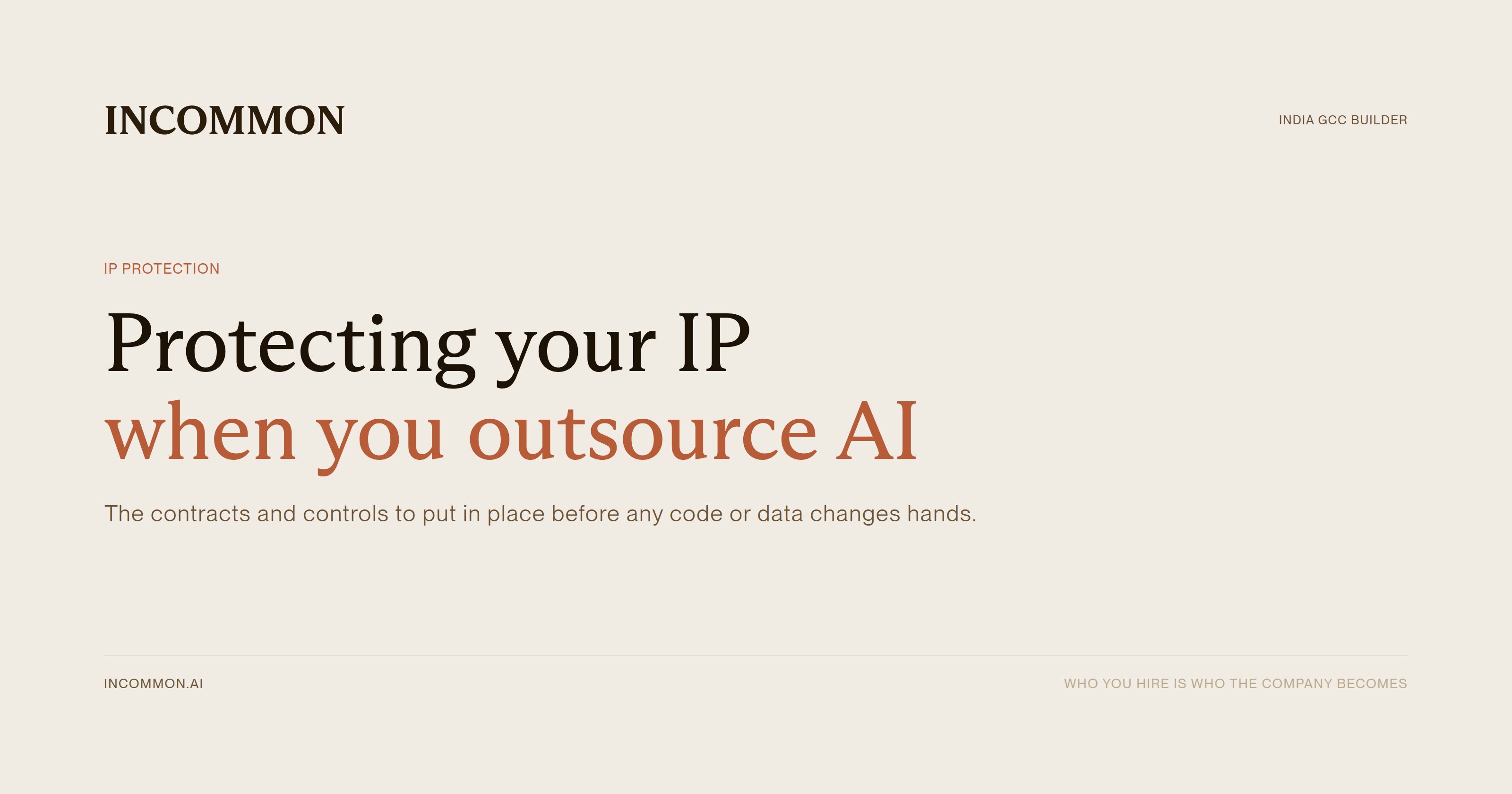 Protecting your IP when outsourcing AI development: legal and technical safeguards