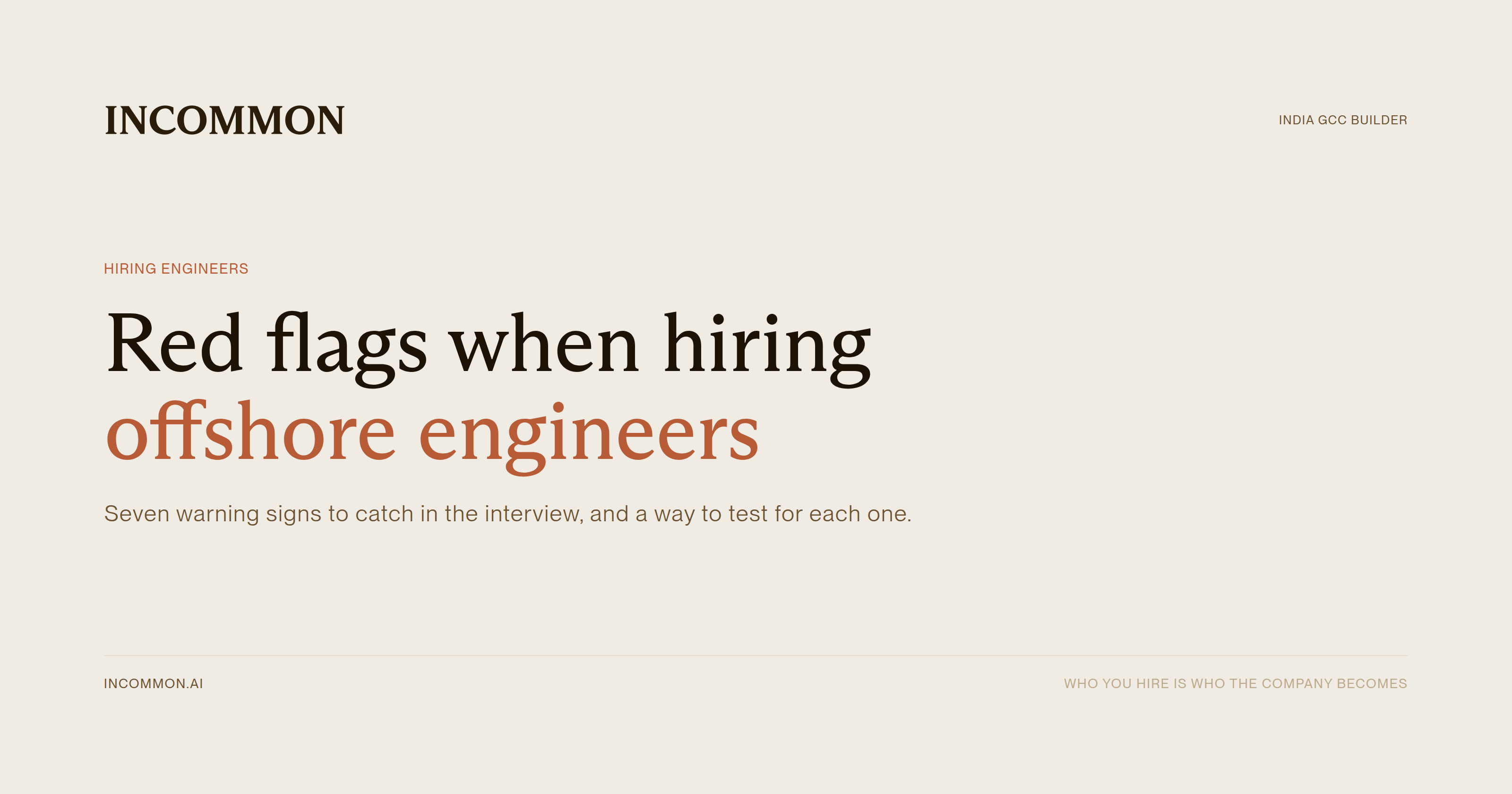 How to spot red flags when hiring offshore software engineers