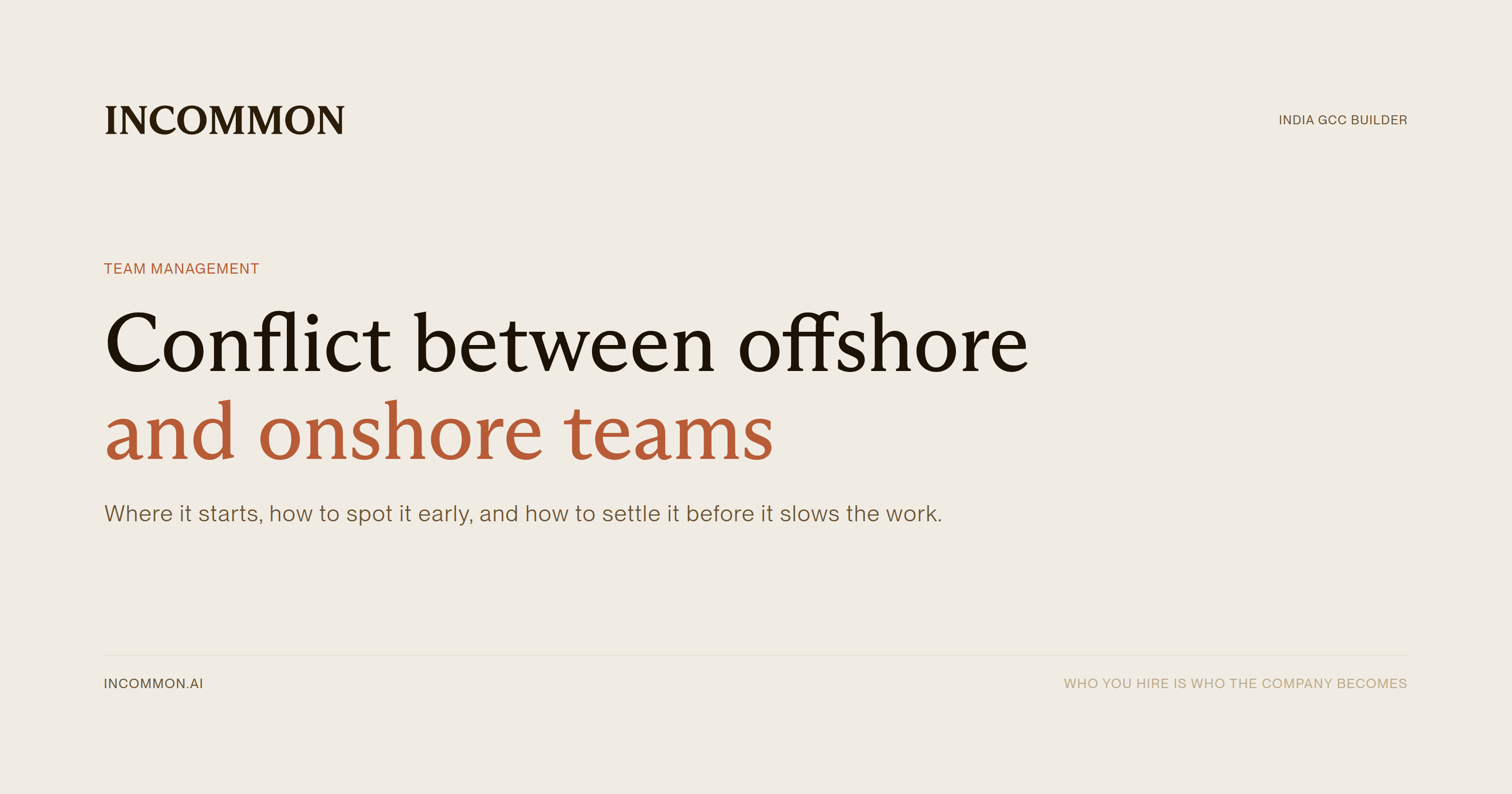 How to manage conflict between offshore and onshore teams